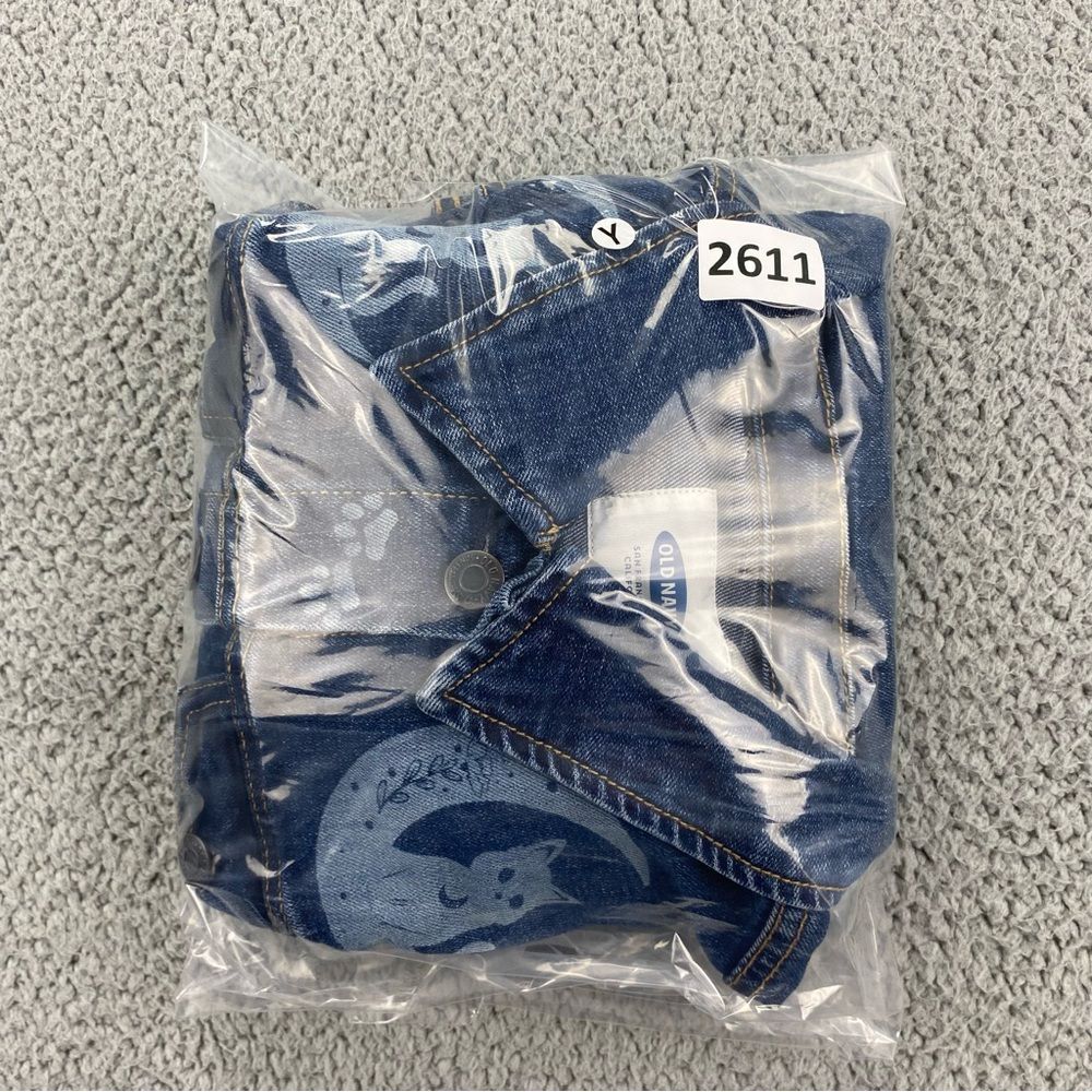 Old Navy Custom Upcycled Denim Jacket Yin-Yang Cats Boho Women's | Size: L - Picture 13 of 13